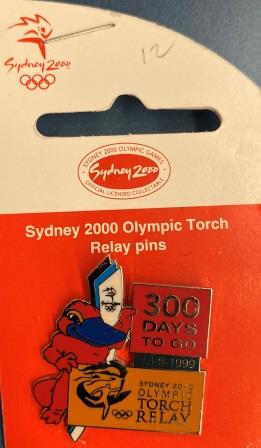 (image for) SOCOG PIN: "Sydney 2000 - Torch Relay 300 Days To Go" - Click Image to Close