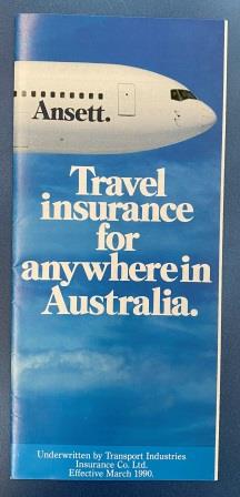 (image for) BROCHURE: "Ansett. Travel Insurance" - Click Image to Close