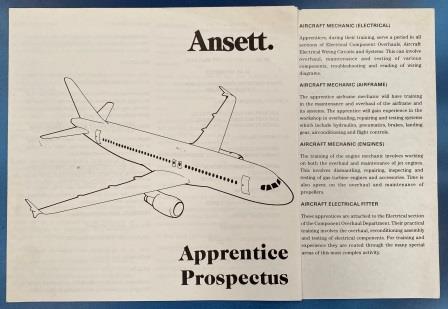 (image for) BROCHURE: "Ansett. Apprentice Prospectus"