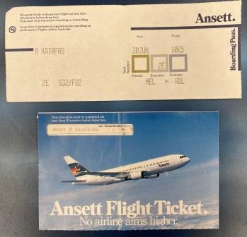 (image for) AVAILED TICKET: "Ansett. - 1990" - Click Image to Close