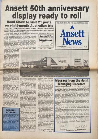 (image for) ANSETT NEWS: "No.6 - February 1986"