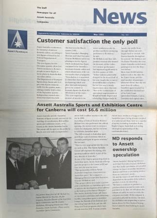 (image for) ANSETT NEWS: "No. 161 - May 1995"