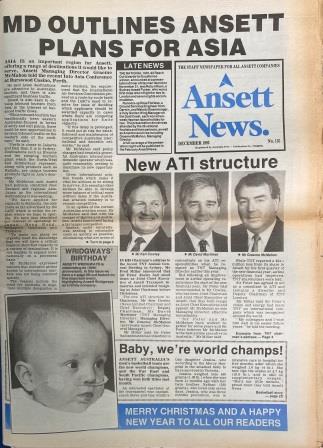 (image for) ANSETT NEWS: "No. 135 - November 1992"