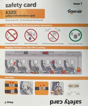 (image for) SAFETY CARD: "A320"