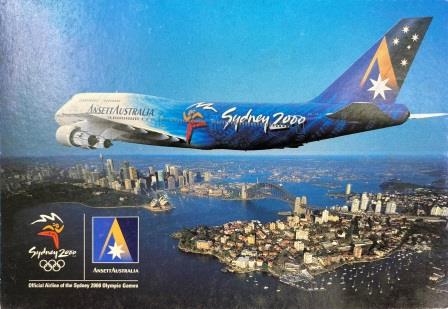 (image for) POSTCARD: "Sydney 2000 Olympic Games B747-300" (View 4)