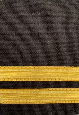 (image for) BLACK EPAULETTES - "2 Gold Stripes (Set of 2)"