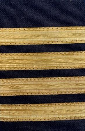 (image for) BLACK EPAULETTES - "4 Gold Stripes (Set of 2)"