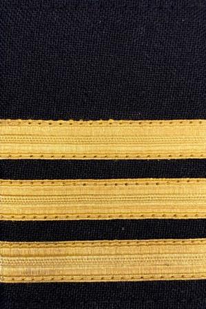 (image for) BLACK EPAULETTES - "3 Gold Stripes (Set of 2)"