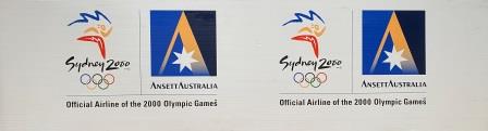 (image for) CORFLUTE SIGN: "Ansett Australia / Sydney Olympics Logo"